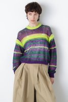 【ヒューエルミュージアム/hueLe Museum】の【STUMBLY】Sheer Mohair Pullover 人気、トレンドファッション・服の通販 founy(ファニー) ファッション Fashion レディースファッション Fashion for Women トップス・カットソー Cut & Sew Tops ニット Knit Tops & Sweaters カジュアルプルオーバー・ニットトップス Pullovers & Knit Tops / Casual Pullovers クロップド Cropped, Short Length メッシュ Mesh, Net Fabric ランダム Random, Irregular |ID:prp329100004902388