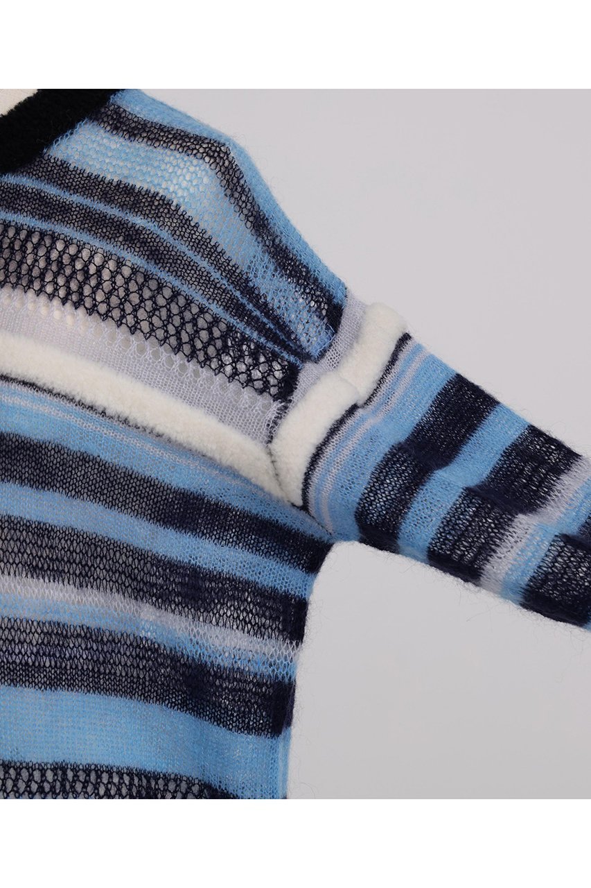 【ヒューエルミュージアム/hueLe Museum】の【STUMBLY】Sheer Mohair Pullover 人気、トレンドファッション・服の通販 founy(ファニー) 　ファッション　Fashion　レディースファッション　Fashion for Women　トップス・カットソー　Cut & Sew Tops　ニット　Knit Tops & Sweaters　カジュアルプルオーバー・ニットトップス　Pullovers & Knit Tops / Casual Pullovers　クロップド　Cropped, Short Length　メッシュ　Mesh, Net Fabric　ランダム　Random, Irregular　other-6|ID: prp329100004902388 ipo3291000000036687818