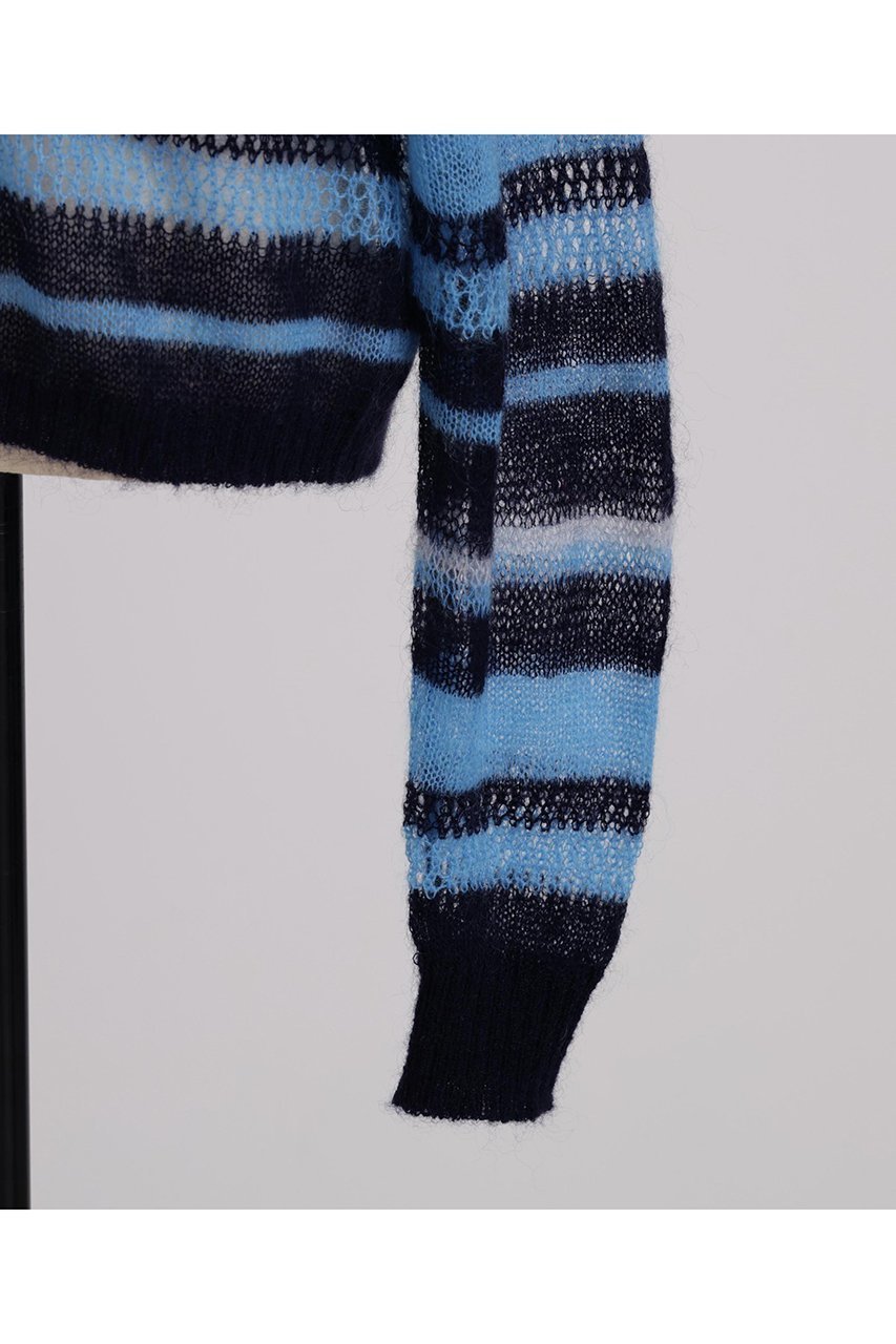 【ヒューエルミュージアム/hueLe Museum】の【STUMBLY】Sheer Mohair Pullover 人気、トレンドファッション・服の通販 founy(ファニー) 　ファッション　Fashion　レディースファッション　Fashion for Women　トップス・カットソー　Cut & Sew Tops　ニット　Knit Tops & Sweaters　カジュアルプルオーバー・ニットトップス　Pullovers & Knit Tops / Casual Pullovers　クロップド　Cropped, Short Length　メッシュ　Mesh, Net Fabric　ランダム　Random, Irregular　other-7|ID: prp329100004902388 ipo3291000000036687819