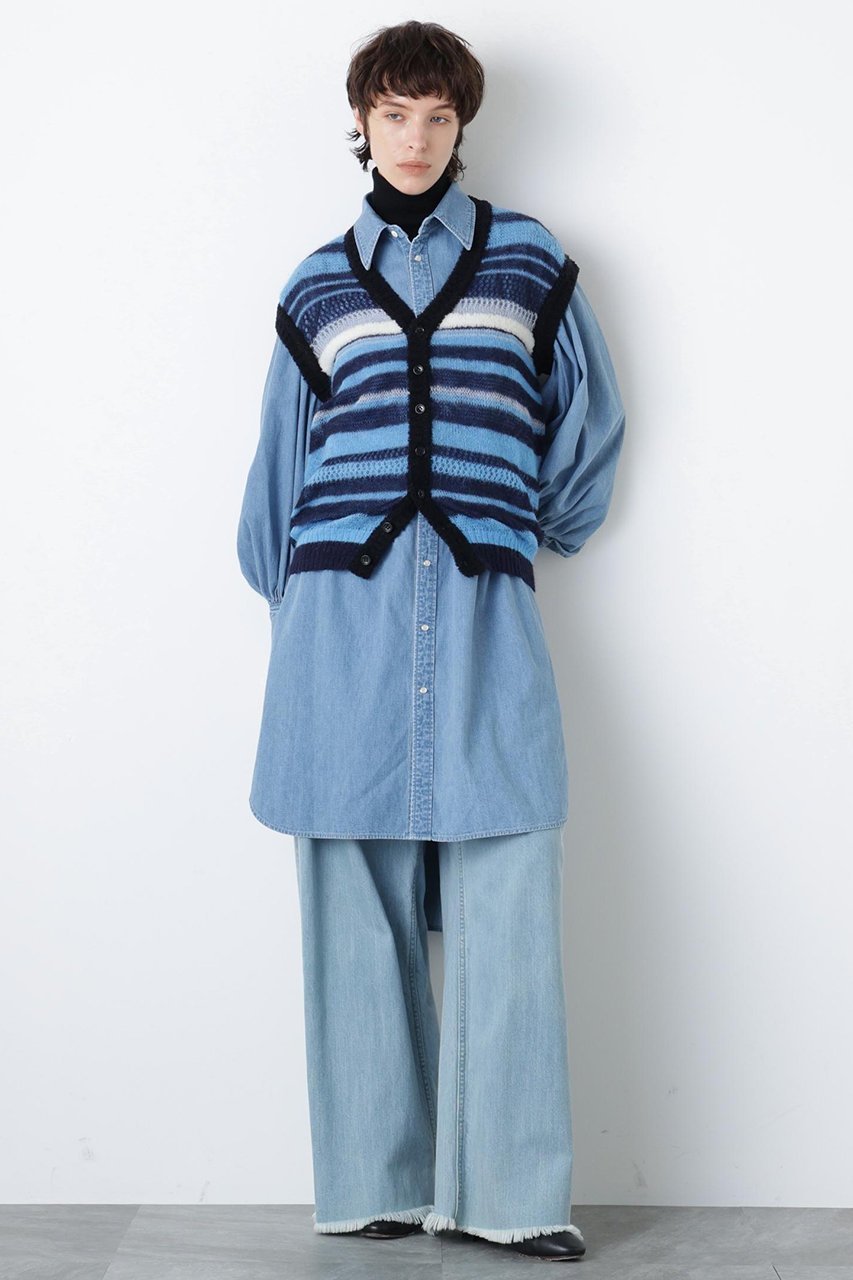 【ヒューエルミュージアム/hueLe Museum】の【STUMBLY】Sheer Mohair Gilet 人気、トレンドファッション・服の通販 founy(ファニー) 　ファッション　Fashion　レディースファッション　Fashion for Women　トップス・カットソー　Cut & Sew Tops　ニット　Knit Tops & Sweaters　ベスト&ジレ / 重ね着スタイル　Vests & Gilets　カジュアルプルオーバー・ニットトップス　Pullovers & Knit Tops / Casual Pullovers　メッシュ　Mesh, Net Fabric　ランダム　Random, Irregular　other-3|ID: prp329100004902389 ipo3291000000036687825