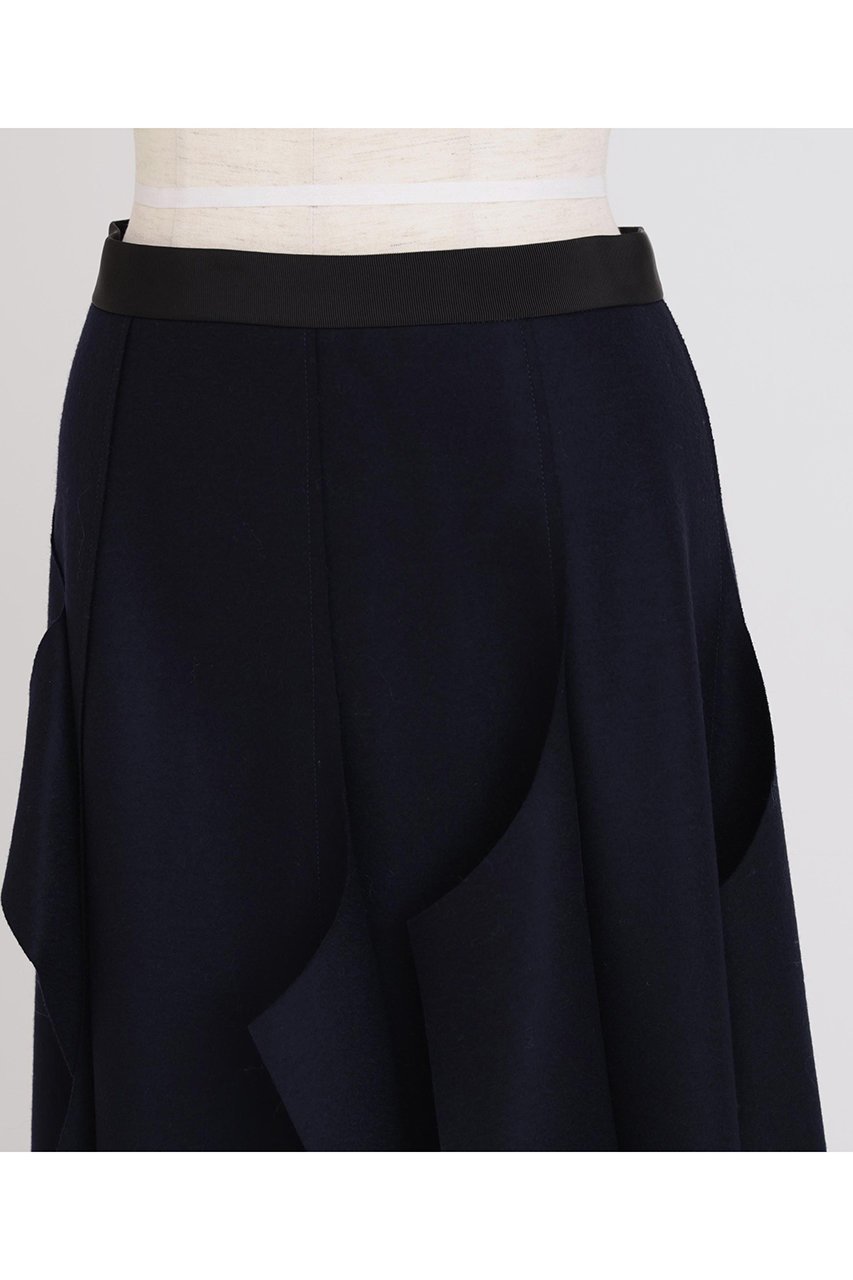 【ヒューエルミュージアム/hueLe Museum】の【STUMBLY】Jersey Melton Skirt 人気、トレンドファッション・服の通販 founy(ファニー) 　ファッション　Fashion　レディースファッション　Fashion for Women　スカート　Skirts　ロングスカート　Long Skirts / Maxi & Midi Skirts　カットオフ　Cut-Off Design　メルトン　Melton, Heavy Wool　ランダム　Random, Irregular　ロング　Long, Long-Length　切替　Switching, Contrast Panel　別注　Limited Edition, Custom Order　other-5|ID: prp329100004902390 ipo3291000000036687846