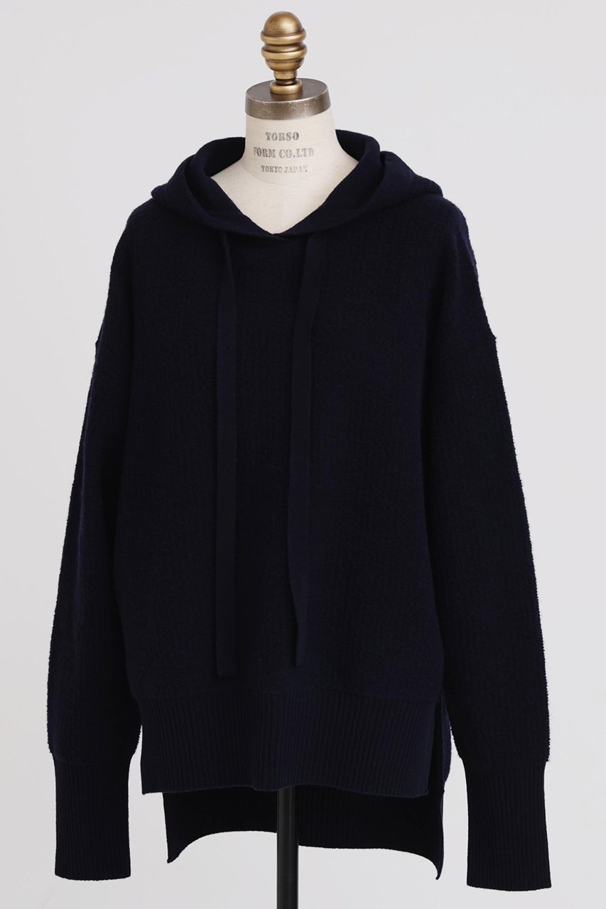 【ヒューエルミュージアム/hueLe Museum】の【hLM】パイルニットフーディー 人気、トレンドファッション・服の通販 founy(ファニー) 　ファッション　Fashion　レディースファッション　Fashion for Women　トップス・カットソー　Cut & Sew Tops　ニット　Knit Tops & Sweaters　カジュアルプルオーバー・ニットトップス　Pullovers & Knit Tops / Casual Pullovers　シンプル　Simple, Minimal　エレガント 上品　Elegant　other-2|ID: prp329100004902391 ipo3291000000036687854