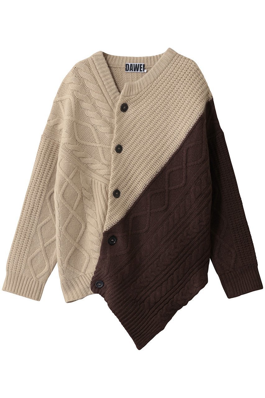 【スタニングルアー/STUNNING LURE】のDAWEI【別注】トップス インテリア・キッズ・メンズ・レディースファッション・服の通販 founy(ファニー) 　ファッション　Fashion　レディースファッション　Fashion for Women　トップス・カットソー　Cut & Sew Tops　ニット　Knit Tops & Sweaters　カジュアルプルオーバー・ニットトップス　Pullovers & Knit Tops / Casual Pullovers　アシンメトリー　Asymmetrical Style　シンプル　Simple, Minimal　別注　Limited Edition, Custom Order　ベージュ|ID: prp329100004902395 ipo3291000000036687893