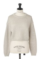 【オブリオ/AUBRIOT】のシルクシャンテ1/1.3 クルーネックニット ライトグレー|ID: prp329100004902411 ipo3291000000036688110