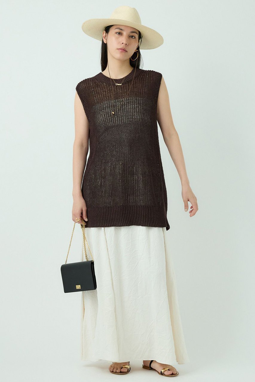 【カオス/Chaos】のリナリアニットベスト 人気、トレンドファッション・服の通販 founy(ファニー) 　ファッション　Fashion　レディースファッション　Fashion for Women　トップス・カットソー　Cut & Sew Tops　ニット　Knit Tops & Sweaters　ベスト&ジレ / 重ね着スタイル　Vests & Gilets　カジュアルプルオーバー・ニットトップス　Pullovers & Knit Tops / Casual Pullovers　スリット　Slit, Slit Detail　ベスト　Vest, Waistcoat　リネン　Linen, Linen Fabric　吸水　Absorbent, Quick-Dry　other-2|ID: prp329100004902415 ipo3291000000036688190