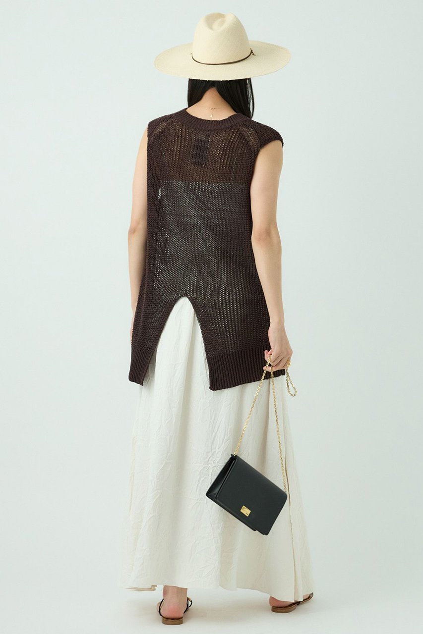 【カオス/Chaos】のリナリアニットベスト 人気、トレンドファッション・服の通販 founy(ファニー) 　ファッション　Fashion　レディースファッション　Fashion for Women　トップス・カットソー　Cut & Sew Tops　ニット　Knit Tops & Sweaters　ベスト&ジレ / 重ね着スタイル　Vests & Gilets　カジュアルプルオーバー・ニットトップス　Pullovers & Knit Tops / Casual Pullovers　スリット　Slit, Slit Detail　ベスト　Vest, Waistcoat　リネン　Linen, Linen Fabric　吸水　Absorbent, Quick-Dry　other-5|ID: prp329100004902415 ipo3291000000036688193