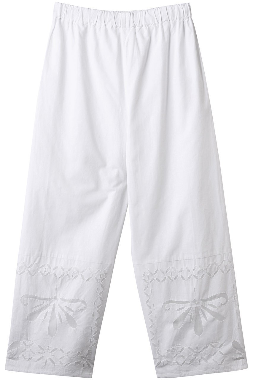 【プレインピープル/PLAIN PEOPLE】のリバースアップリケワイドストレートパンツ インテリア・キッズ・メンズ・レディースファッション・服の通販 founy(ファニー) 　ファッション　Fashion　レディースファッション　Fashion for Women　パンツ　Pants & Trousers　シアー　Sheer, See-Through　セットアップ　Set-Up, Coordinated Outfit　ベスト　Vest, Waistcoat　オフホワイト|ID: prp329100004902446 ipo3291000000036688548