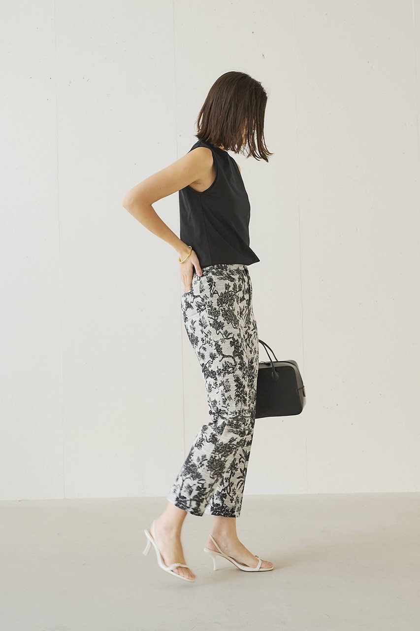 【ジェイドット/j.】のイタリアンジャカードセンタープレスパンツ 人気、トレンドファッション・服の通販 founy(ファニー) ファッション Fashion レディースファッション Fashion for Women パンツ Pants & Trousers イタリア Italy シンプル Simple, Minimal ジャカード/ジャガード Jacquard, Woven Pattern セットアップ Set-Up, Coordinated Outfit センター Center, Center Line ボタニカル Botanical, Floral Pattern エレガント 上品 Elegant other-6|ID: prp329100004902455 ipo3291000000036688624