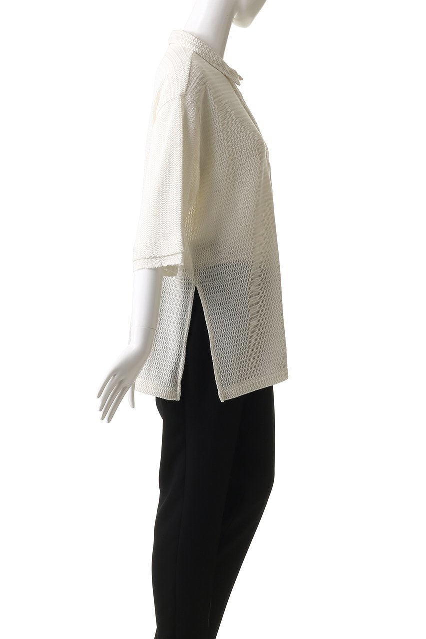【マノフ/MANOF】のMESH POLO SHIRTS Tシャツ・カットソー 人気、トレンドファッション・服の通販 founy(ファニー) 　ファッション　Fashion　レディースファッション　Fashion for Women　トップス・カットソー　Cut & Sew Tops　シャツ・ブラウス・オフィスカジュアル　Elegant Blouses & Button-Ups　ロングTシャツ・Tシャツ　Longline T-Shirts & Tees　ポロシャツ・きれいめカジュアル　Smart-Casual Polo Tops　カットソー・ベーシックTシャツ　Cut-and-Sewn Tops / Stretch Tees & Basics　おすすめ　Recommended / Our Picks　カットソー　Cut and Sewn Top　ショート　Short, Short Length　スリット　Slit, Slit Detail　スリーブ　Sleeve, Long Sleeve / Short Sleeve　フォルム　Silhouette, Form　メッシュ　Mesh, Net Fabric　ワイド　Wide, Wide Fit　夏　Summer　other-3|ID: prp329100004902495 ipo3291000000036689058