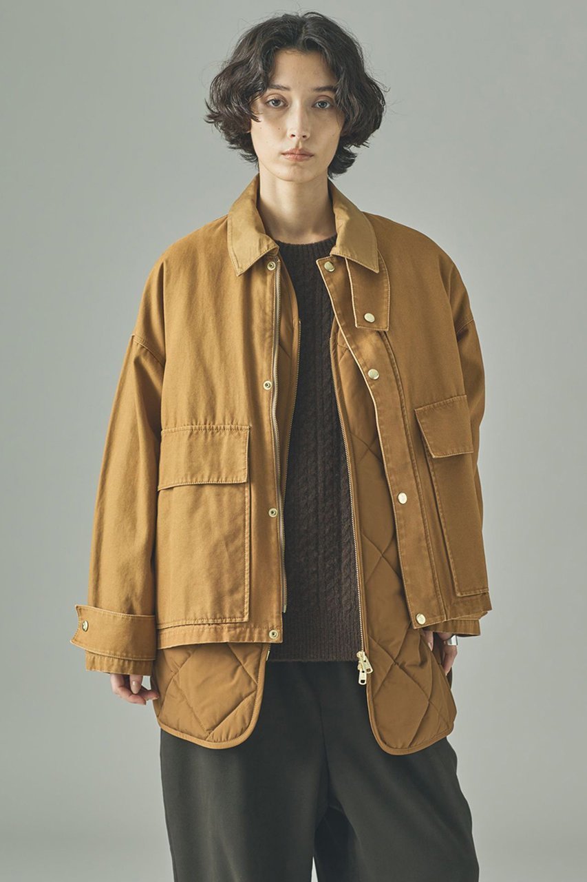 【カレンソロジー/Curensology】のコットンワークブルゾン 人気、トレンドファッション・服の通販 founy(ファニー) 　ファッション　Fashion　レディースファッション　Fashion for Women　アウター　Coat / Outerwear Collection　レディースジャケット・軽アウター　Jackets　ブルゾンジャケット・スポーティアウター　Blouson Jackets　インナー　Innerwear　キルティング　Quilted, Quilting　サテン　Satin, Glossy Fabric　ショート　Short, Short Length　ジャケット　Jacket, Outerwear　バランス　Balance, Style Balance　フロント　Front, Front Design　ブルゾン　Blouson, Bomber Jacket　ベスト　Vest, Waistcoat　ポケット　Pocket, Pocket Detail　ワーク　Workwear, Utility Style　ヴィンテージ　Vintage Style　other-2|ID: prp329100004902501 ipo3291000000036689122