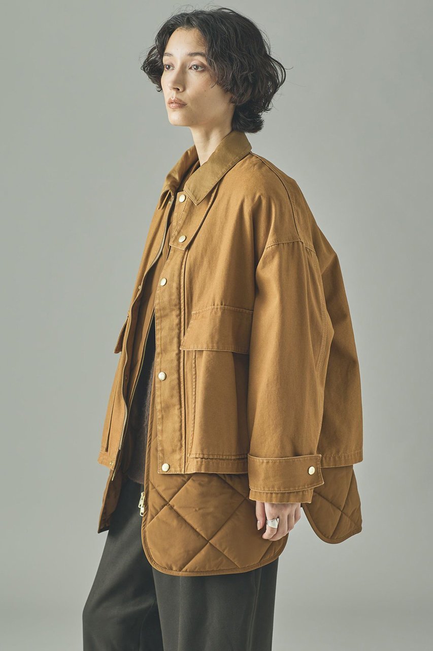 【カレンソロジー/Curensology】のコットンワークブルゾン 人気、トレンドファッション・服の通販 founy(ファニー) 　ファッション　Fashion　レディースファッション　Fashion for Women　アウター　Coat / Outerwear Collection　レディースジャケット・軽アウター　Jackets　ブルゾンジャケット・スポーティアウター　Blouson Jackets　インナー　Innerwear　キルティング　Quilted, Quilting　サテン　Satin, Glossy Fabric　ショート　Short, Short Length　ジャケット　Jacket, Outerwear　バランス　Balance, Style Balance　フロント　Front, Front Design　ブルゾン　Blouson, Bomber Jacket　ベスト　Vest, Waistcoat　ポケット　Pocket, Pocket Detail　ワーク　Workwear, Utility Style　ヴィンテージ　Vintage Style　other-3|ID: prp329100004902501 ipo3291000000036689123