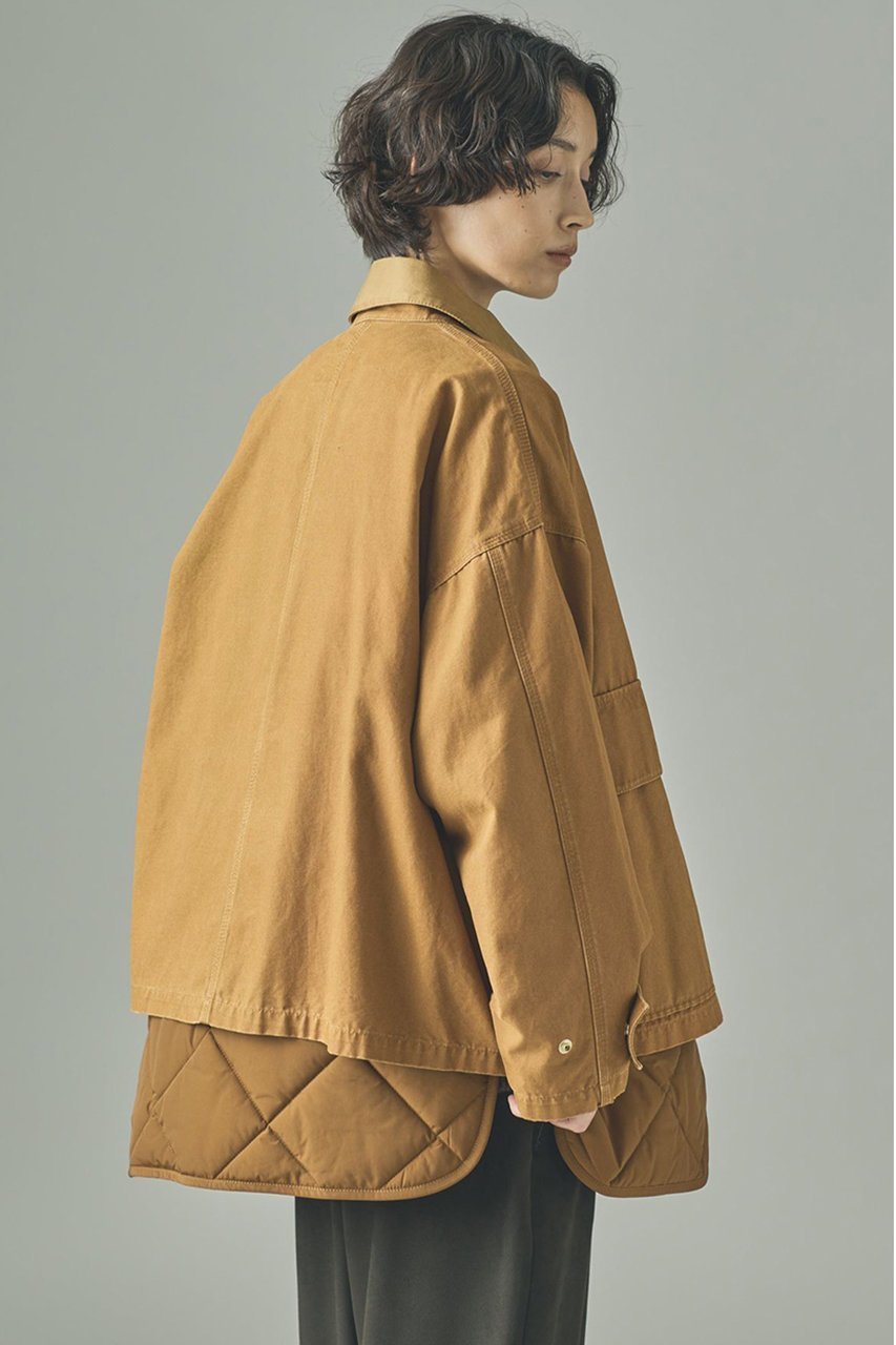 【カレンソロジー/Curensology】のコットンワークブルゾン 人気、トレンドファッション・服の通販 founy(ファニー) 　ファッション　Fashion　レディースファッション　Fashion for Women　アウター　Coat / Outerwear Collection　レディースジャケット・軽アウター　Jackets　ブルゾンジャケット・スポーティアウター　Blouson Jackets　インナー　Innerwear　キルティング　Quilted, Quilting　サテン　Satin, Glossy Fabric　ショート　Short, Short Length　ジャケット　Jacket, Outerwear　バランス　Balance, Style Balance　フロント　Front, Front Design　ブルゾン　Blouson, Bomber Jacket　ベスト　Vest, Waistcoat　ポケット　Pocket, Pocket Detail　ワーク　Workwear, Utility Style　ヴィンテージ　Vintage Style　other-4|ID: prp329100004902501 ipo3291000000036689124