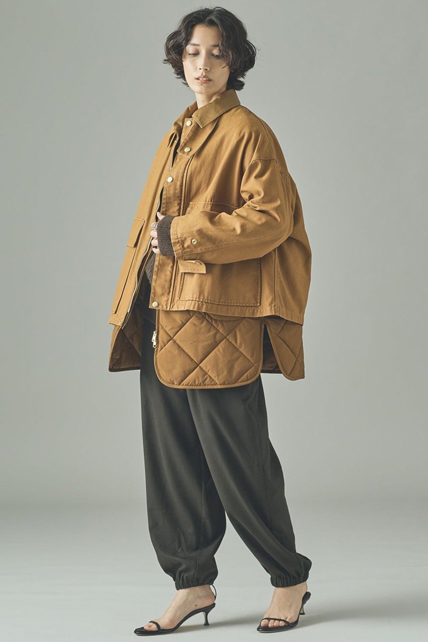 【カレンソロジー/Curensology】のコットンワークブルゾン 人気、トレンドファッション・服の通販 founy(ファニー) 　ファッション　Fashion　レディースファッション　Fashion for Women　アウター　Coat / Outerwear Collection　レディースジャケット・軽アウター　Jackets　ブルゾンジャケット・スポーティアウター　Blouson Jackets　インナー　Innerwear　キルティング　Quilted, Quilting　サテン　Satin, Glossy Fabric　ショート　Short, Short Length　ジャケット　Jacket, Outerwear　バランス　Balance, Style Balance　フロント　Front, Front Design　ブルゾン　Blouson, Bomber Jacket　ベスト　Vest, Waistcoat　ポケット　Pocket, Pocket Detail　ワーク　Workwear, Utility Style　ヴィンテージ　Vintage Style　other-5|ID: prp329100004902501 ipo3291000000036689125