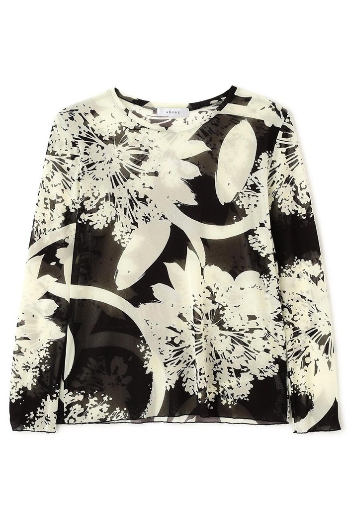 【アドーア/ADORE】のフローラルプリントカットソー インテリア・キッズ・メンズ・レディースファッション・服の通販 founy(ファニー) https://founy.com/ ファッション Fashion レディースファッション Fashion for Women トップス・カットソー Cut & Sew Tops シャツ・ブラウス・オフィスカジュアル Elegant Blouses & Button-Ups ロングTシャツ・Tシャツ Longline T-Shirts & Tees カットソー・ベーシックTシャツ Cut-and-Sewn Tops / Stretch Tees & Basics ストレッチ Stretch, Stretchy Fabric スリーブ Sleeve, Long Sleeve / Short Sleeve チュール Tulip, Tulip Motif プリント Print, Printed Pattern モチーフ Motif, Design Theme ロング Long, Long-Length |ID: prp329100004902506 ipo3291000000036689159