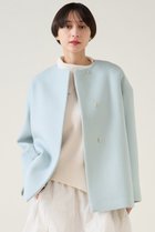 【マルティニーク/martinique】のノーカラーコート 人気、トレンドファッション・服の通販 founy(ファニー) ファッション Fashion レディースファッション Fashion for Women アウター Coat / Outerwear Collection コート・ロングコート・ピーコート Long Coats, Peacoats & More イタリア Italy ショート Short, Short Length ジャカード／ジャガード Jacquard, Woven Pattern ストール Stole, Wrap センター Center, Center Line なめらか Smooth, Silky Texture フロント Front, Front Design プリーツ Pleats, Pleated マフラー Scarf, Muffler モダン Modern, Contemporary 再入荷 Restock / Back in Stock おすすめ Recommended / Our Picks エレガント 上品 Elegant ホリデーシーズン Holiday Season thumbnail サックス|ID: prp329100004902518 ipo3291000000036689270