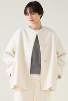 【マルティニーク/martinique】のノーカラーコート 人気、トレンドファッション・服の通販 founy(ファニー) ファッション Fashion レディースファッション Fashion for Women アウター Coat / Outerwear Collection コート・ロングコート・ピーコート Long Coats, Peacoats & More イタリア Italy ショート Short, Short Length ジャカード／ジャガード Jacquard, Woven Pattern ストール Stole, Wrap センター Center, Center Line なめらか Smooth, Silky Texture フロント Front, Front Design プリーツ Pleats, Pleated マフラー Scarf, Muffler モダン Modern, Contemporary 再入荷 Restock / Back in Stock おすすめ Recommended / Our Picks エレガント 上品 Elegant ホリデーシーズン Holiday Season thumbnail アイボリー|ID: prp329100004902518 ipo3291000000036689271