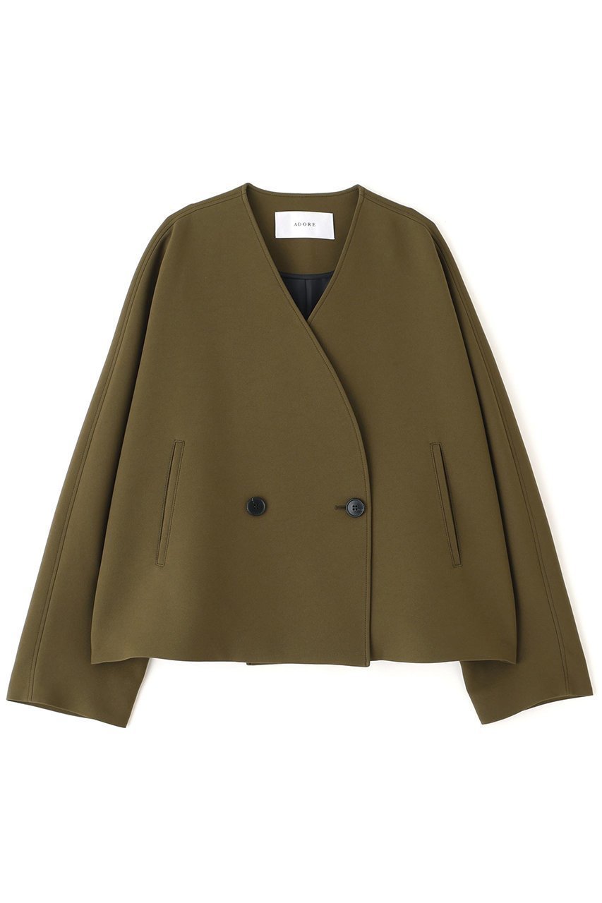 【アドーア/ADORE】のマトラッセトリプルクロスジャケット インテリア・キッズ・メンズ・レディースファッション・服の通販 founy(ファニー) 　ファッション　Fashion　レディースファッション　Fashion for Women　アウター　Coat / Outerwear Collection　レディースジャケット・軽アウター　Jackets　ジャケット　Jacket, Outerwear　カーキ|ID: prp329100004902532 ipo3291000000036689402