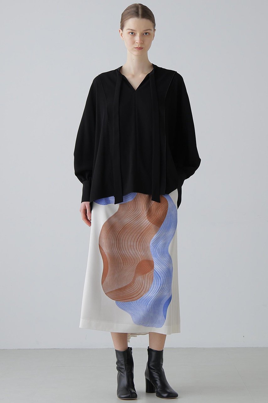 【アドーア/ADORE】のコントゥアープリントスカート 人気、トレンドファッション・服の通販 founy(ファニー) 　ファッション　Fashion　レディースファッション　Fashion for Women　スカート　Skirts　ロングスカート　Long Skirts / Maxi & Midi Skirts　ジョーゼット　Georgette, Semi-Sheer Fabric　バランス　Balance, Style Balance　フレア　Flare, Flared　プリント　Print, Printed Pattern　モチーフ　Motif, Design Theme　ロング　Long, Long-Length　エレガント 上品　Elegant　無地　Plain, Solid Color　other-2|ID: prp329100004902534 ipo3291000000036689415