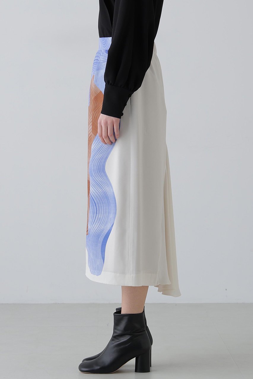 【アドーア/ADORE】のコントゥアープリントスカート 人気、トレンドファッション・服の通販 founy(ファニー) 　ファッション　Fashion　レディースファッション　Fashion for Women　スカート　Skirts　ロングスカート　Long Skirts / Maxi & Midi Skirts　ジョーゼット　Georgette, Semi-Sheer Fabric　バランス　Balance, Style Balance　フレア　Flare, Flared　プリント　Print, Printed Pattern　モチーフ　Motif, Design Theme　ロング　Long, Long-Length　エレガント 上品　Elegant　無地　Plain, Solid Color　other-4|ID: prp329100004902534 ipo3291000000036689417