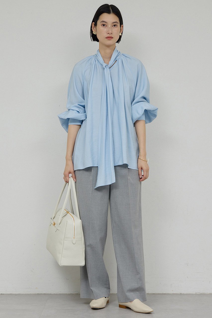 【ガリャルダガランテ/GALLARDAGALANTE】の【2way】ギャザーボウタイブラウス 人気、トレンドファッション・服の通販 founy(ファニー) 　ファッション　Fashion　レディースファッション　Fashion for Women　トップス・カットソー　Cut & Sew Tops　シャツ・ブラウス・オフィスカジュアル　Elegant Blouses & Button-Ups　ギャザー　Gathered, Ruffled　スリーブ　Sleeve, Long Sleeve / Short Sleeve　フェミニン　Feminine, Girly　ロング　Long, Long-Length　エレガント 上品　Elegant　other-2|ID: prp329100004902549 ipo3291000000036689559