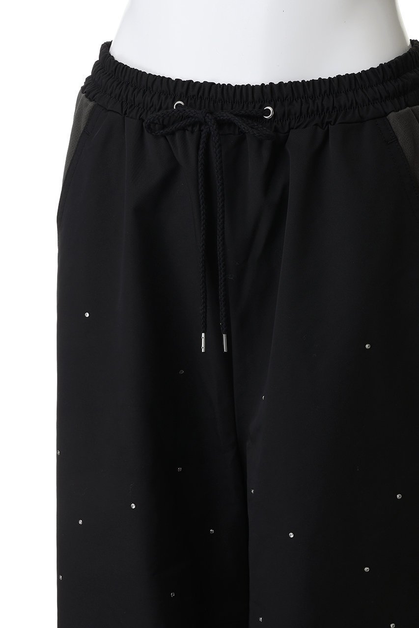 【メゾンスペシャル/MAISON SPECIAL】のDocking Rhinestone Easy Pants/ドッキングラインストーンイージーパンツ 大人の最旬トレンドファッション＆コーディネート founy(ファウニー) 　ファッション　Fashion　レディースファッション　Fashion for Women　パンツ　Pants & Trousers　ストーン　Stone, Gem-Like　ドッキング　Docking, Mixed Material　フロント　Front, Front Design　ワイド　Wide, Wide Fit　other-5|ID: prp329100004902551 ipo3291000000036689580