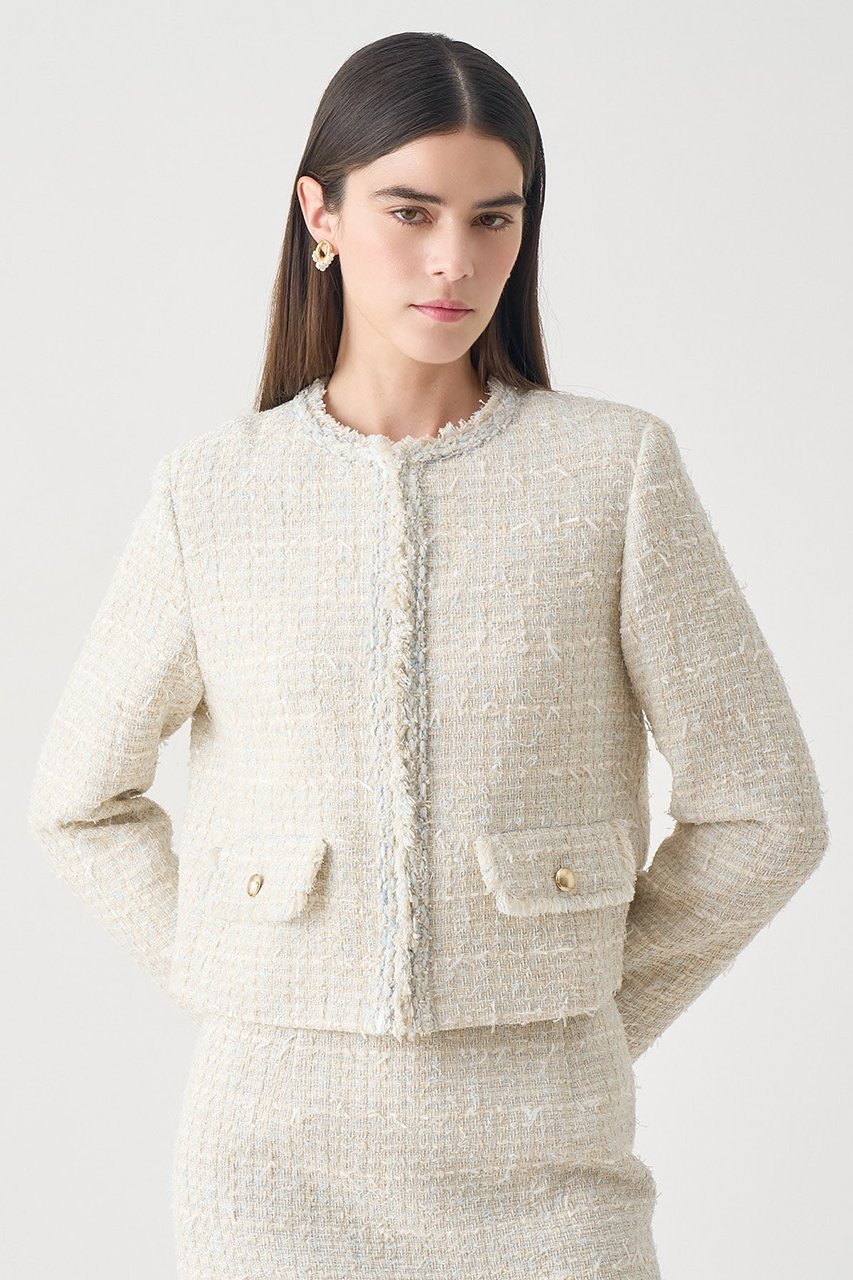 【アナイ/ANAYI】の【Eternal Line 2026】ミックスツイードノーカラー ジャケット 人気、トレンドファッション・服の通販 founy(ファニー) ファッション Fashion レディースファッション Fashion for Women アウター Coat / Outerwear Collection レディースジャケット・軽アウター Jackets ノーカラージャケット / シンプル上品コーデ Collarless Jackets コンパクト Compact, Small Size ジャケット Jacket, Outerwear セットアップ Set-Up, Coordinated Outfit ツイード Twill, Twill Weave ブレード Braid, Decorative Trim ミックス Mix, Mixed Style おすすめ Recommended / Our Picks エレガント 上品 Elegant セレモニー Ceremony other-8|ID: prp329100004902553 ipo3291000000036689617