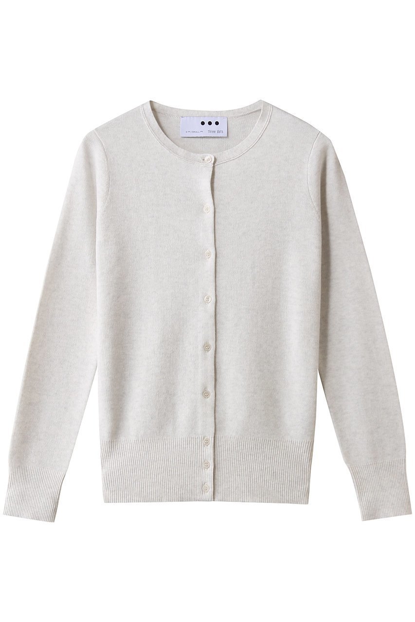 【スリー ドッツ/three dots】のコットンメランジ カーディガン インテリア・キッズ・メンズ・レディースファッション・服の通販 founy(ファニー) 　ファッション　Fashion　レディースファッション　Fashion for Women　トップス・カットソー　Cut & Sew Tops　ニット　Knit Tops & Sweaters　カーディガン・羽織り　Layered Style Cardigans　おすすめ　Recommended / Our Picks　カーディガン　Cardigan, Knitwear　パウダー|ID: prp329100004902568 ipo3291000000036689815