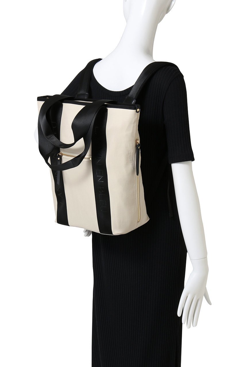 【ランバン オン ブルー/LANVIN en Bleu】のロゴテープ2wayリュック 人気、トレンドファッション・服の通販 founy(ファニー) 　ファッション　Fashion　レディースファッション　Fashion for Women　バッグ　Bags　ジップ　Zip, Zipper　リュック　Backpack, Rucksack　ワイド　Wide, Wide Fit　エレガント 上品　Elegant　旅行　Travel　other-2|ID: prp329100004902578 ipo3291000000036689919