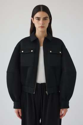 【リムアーク/RIM.ARK】 Sponge fabric bomber blouson/ブルゾン人気、トレンドファッション・服の通販 founy(ファニー) ファッション Fashion レディースファッション Fashion for Women アウター Coat / Outerwear Collection レディースジャケット・軽アウター Jackets ブルゾンジャケット・スポーティアウター Blouson Jackets クロップド Cropped, Short Length コンパクト Compact, Small Size シンプル Simple, Minimal ジャケット Jacket, Outerwear スリーブ Sleeve, Long Sleeve / Short Sleeve バランス Balance, Style Balance フォルム Silhouette, Form ブルゾン Blouson, Bomber Jacket 再入荷 Restock / Back in Stock |ID:prp329100004902580