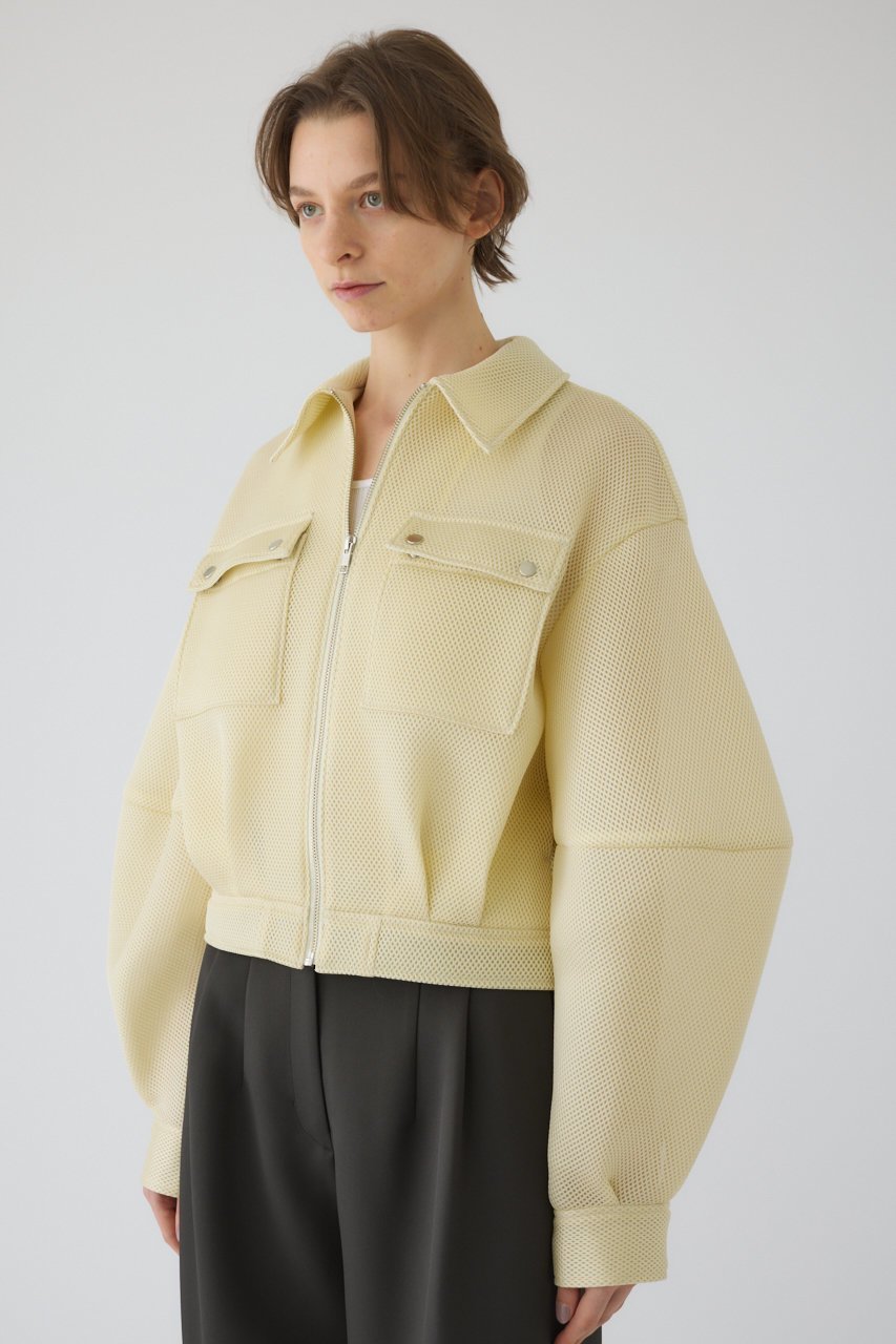 【リムアーク/RIM.ARK】のSponge fabric bomber blouson/ブルゾン 人気、トレンドファッション・服の通販 founy(ファニー) 　ファッション　Fashion　レディースファッション　Fashion for Women　アウター　Coat / Outerwear Collection　レディースジャケット・軽アウター　Jackets　ブルゾンジャケット・スポーティアウター　Blouson Jackets　クロップド　Cropped, Short Length　コンパクト　Compact, Small Size　シンプル　Simple, Minimal　ジャケット　Jacket, Outerwear　スリーブ　Sleeve, Long Sleeve / Short Sleeve　バランス　Balance, Style Balance　フォルム　Silhouette, Form　ブルゾン　Blouson, Bomber Jacket　再入荷　Restock / Back in Stock　other-2|ID: prp329100004902580 ipo3291000000036689946