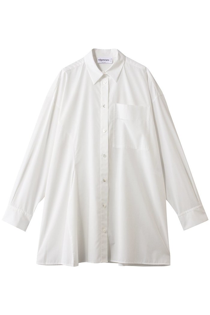 【ナゴンスタンス/nagonstans】のover flare shirt インテリア・キッズ・メンズ・レディースファッション・服の通販 founy(ファニー) https://founy.com/ ファッション Fashion レディースファッション Fashion for Women トップス・カットソー Cut & Sew Tops シャツ・ブラウス・オフィスカジュアル Elegant Blouses & Button-Ups アシンメトリー Asymmetrical Style スリーブ Sleeve, Long Sleeve / Short Sleeve フォルム Silhouette, Form フレア Flare, Flared ブロード Broadcloth, Fine Cotton ロング Long, Long-Length |ID: prp329100004902582 ipo3291000000036689959