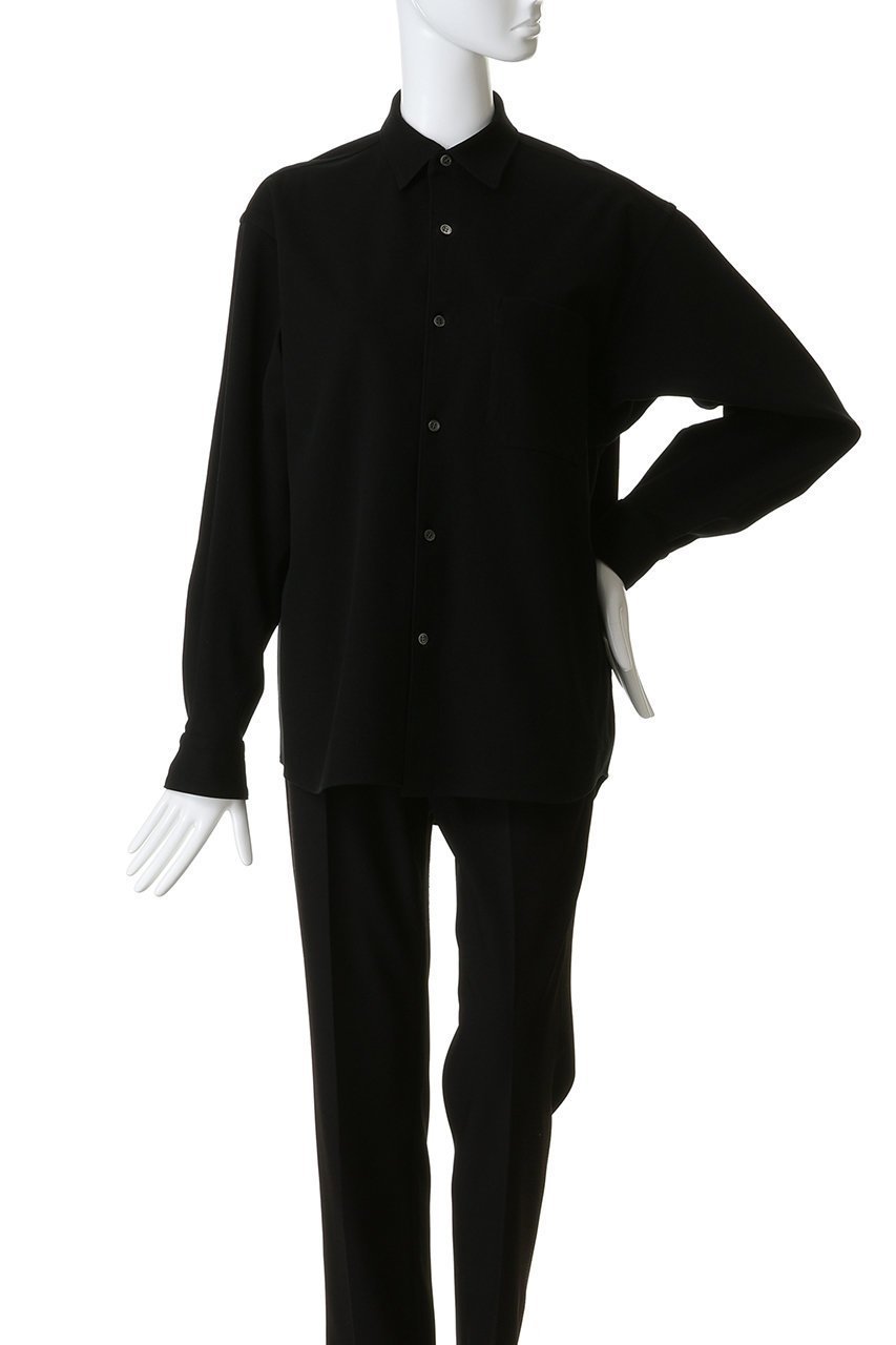 【オブラダ/Oblada】のジャージーオーセンティックシャツ 人気、トレンドファッション・服の通販 founy(ファニー) 　ファッション　Fashion　レディースファッション　Fashion for Women　トップス・カットソー　Cut & Sew Tops　シャツ・ブラウス・オフィスカジュアル　Elegant Blouses & Button-Ups　シンプル　Simple, Minimal　スリーブ　Sleeve, Long Sleeve / Short Sleeve　ロング　Long, Long-Length　エレガント 上品　Elegant　other-2|ID: prp329100004902596 ipo3291000000036690144