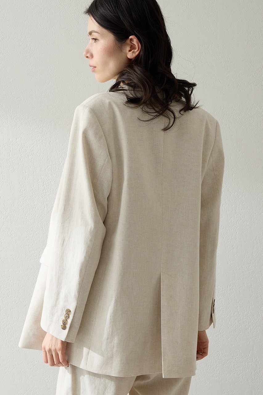 【ウィムガゼット/Whim Gazette】の【THE PAUSE】コットンリネンダブルジャケット 人気、トレンドファッション・服の通販 founy(ファニー) 　ファッション　Fashion　レディースファッション　Fashion for Women　アウター　Coat / Outerwear Collection　レディースジャケット・軽アウター　Jackets　おすすめ　Recommended / Our Picks　ジャケット　Jacket, Outerwear　スタイリッシュ　Stylish, Fashionable　セットアップ　Set-Up, Coordinated Outfit　ダブル　Double, Double-Breasted　ボックス　Boxy, Box Shape　夏　Summer　定番　Standard, Basic Item　春　Spring　S/S・春夏　SS, Spring/Summer, Warm Season　other-3|ID: prp329100004902639 ipo3291000000036690613