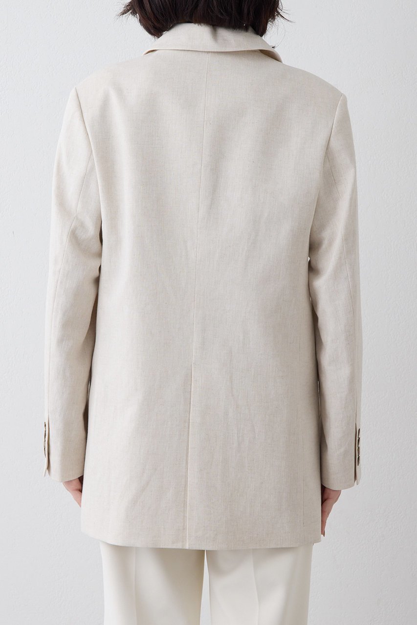 【ウィムガゼット/Whim Gazette】の【THE PAUSE】コットンリネンダブルジャケット 人気、トレンドファッション・服の通販 founy(ファニー) 　ファッション　Fashion　レディースファッション　Fashion for Women　アウター　Coat / Outerwear Collection　レディースジャケット・軽アウター　Jackets　おすすめ　Recommended / Our Picks　ジャケット　Jacket, Outerwear　スタイリッシュ　Stylish, Fashionable　セットアップ　Set-Up, Coordinated Outfit　ダブル　Double, Double-Breasted　ボックス　Boxy, Box Shape　夏　Summer　定番　Standard, Basic Item　春　Spring　S/S・春夏　SS, Spring/Summer, Warm Season　other-8|ID: prp329100004902639 ipo3291000000036690618