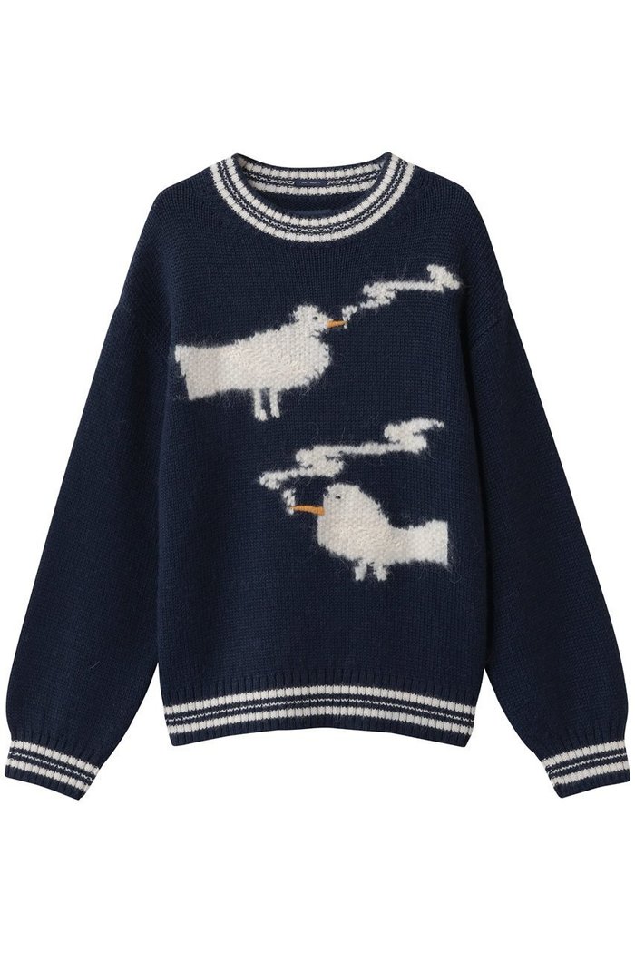 【マザー/MOTHER】のTHE OVERSIZED JUMPER バードスモークニットプルオーバー (SZT) インテリア・キッズ・メンズ・レディースファッション・服の通販 founy(ファニー) https://founy.com/ ファッション Fashion レディースファッション Fashion for Women トップス・カットソー Cut & Sew Tops ニット Knit Tops & Sweaters カジュアルプルオーバー・ニットトップス Pullovers & Knit Tops / Casual Pullovers ショルダー Shoulder, Shoulder Strap ドロップ Drop Shoulder, Dropped Style フロント Front, Front Design リラックス Relax, Relaxed Fit |ID: prp329100004902640 ipo3291000000036690635