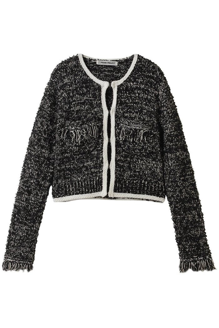【プランク プロジェクト/PRANK PROJECT】のフロントチャームニットジャケット インテリア・キッズ・メンズ・レディースファッション・服の通販 founy(ファニー) https://founy.com/ ファッション Fashion レディースファッション Fashion for Women アウター Coat / Outerwear Collection レディースジャケット・軽アウター Jackets コンパクト Compact, Small Size ジャケット Jacket, Outerwear デニム Denim, Jeans Material ハーフ Half, Half-Length フロント Front, Front Design エレガント 上品 Elegant |ID: prp329100004902641 ipo3291000000036690653