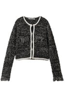 【プランク プロジェクト/PRANK PROJECT】のフロントチャームニットジャケット 人気、トレンドファッション・服の通販 founy(ファニー) ファッション Fashion レディースファッション Fashion for Women アウター Coat / Outerwear Collection レディースジャケット・軽アウター Jackets コンパクト Compact, Small Size ジャケット Jacket, Outerwear デニム Denim, Jeans Material ハーフ Half, Half-Length フロント Front, Front Design エレガント 上品 Elegant |ID:prp329100004902641
