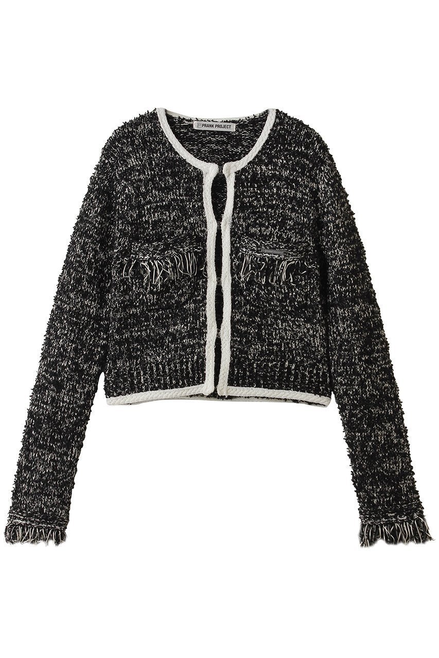 【プランク プロジェクト/PRANK PROJECT】のフロントチャームニットジャケット 人気、トレンドファッション・服の通販 founy(ファニー) 　ファッション　Fashion　レディースファッション　Fashion for Women　アウター　Coat / Outerwear Collection　レディースジャケット・軽アウター　Jackets　コンパクト　Compact, Small Size　ジャケット　Jacket, Outerwear　デニム　Denim, Jeans Material　ハーフ　Half, Half-Length　フロント　Front, Front Design　エレガント 上品　Elegant　 other-1|ID: prp329100004902641 ipo3291000000036690653