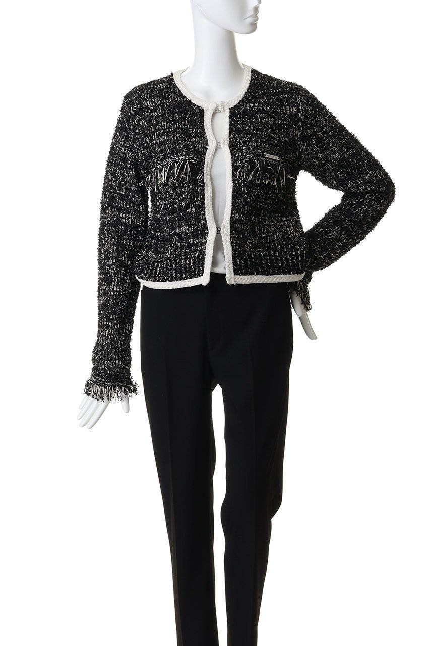 【プランク プロジェクト/PRANK PROJECT】のフロントチャームニットジャケット 人気、トレンドファッション・服の通販 founy(ファニー) 　ファッション　Fashion　レディースファッション　Fashion for Women　アウター　Coat / Outerwear Collection　レディースジャケット・軽アウター　Jackets　コンパクト　Compact, Small Size　ジャケット　Jacket, Outerwear　デニム　Denim, Jeans Material　ハーフ　Half, Half-Length　フロント　Front, Front Design　エレガント 上品　Elegant　other-2|ID: prp329100004902641 ipo3291000000036690656