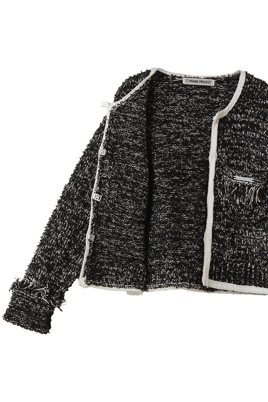 【プランク プロジェクト/PRANK PROJECT】のフロントチャームニットジャケット 人気、トレンドファッション・服の通販 founy(ファニー) 　ファッション　Fashion　レディースファッション　Fashion for Women　アウター　Coat / Outerwear Collection　レディースジャケット・軽アウター　Jackets　コンパクト　Compact, Small Size　ジャケット　Jacket, Outerwear　デニム　Denim, Jeans Material　ハーフ　Half, Half-Length　フロント　Front, Front Design　エレガント 上品　Elegant　other-6|ID: prp329100004902641 ipo3291000000036690660