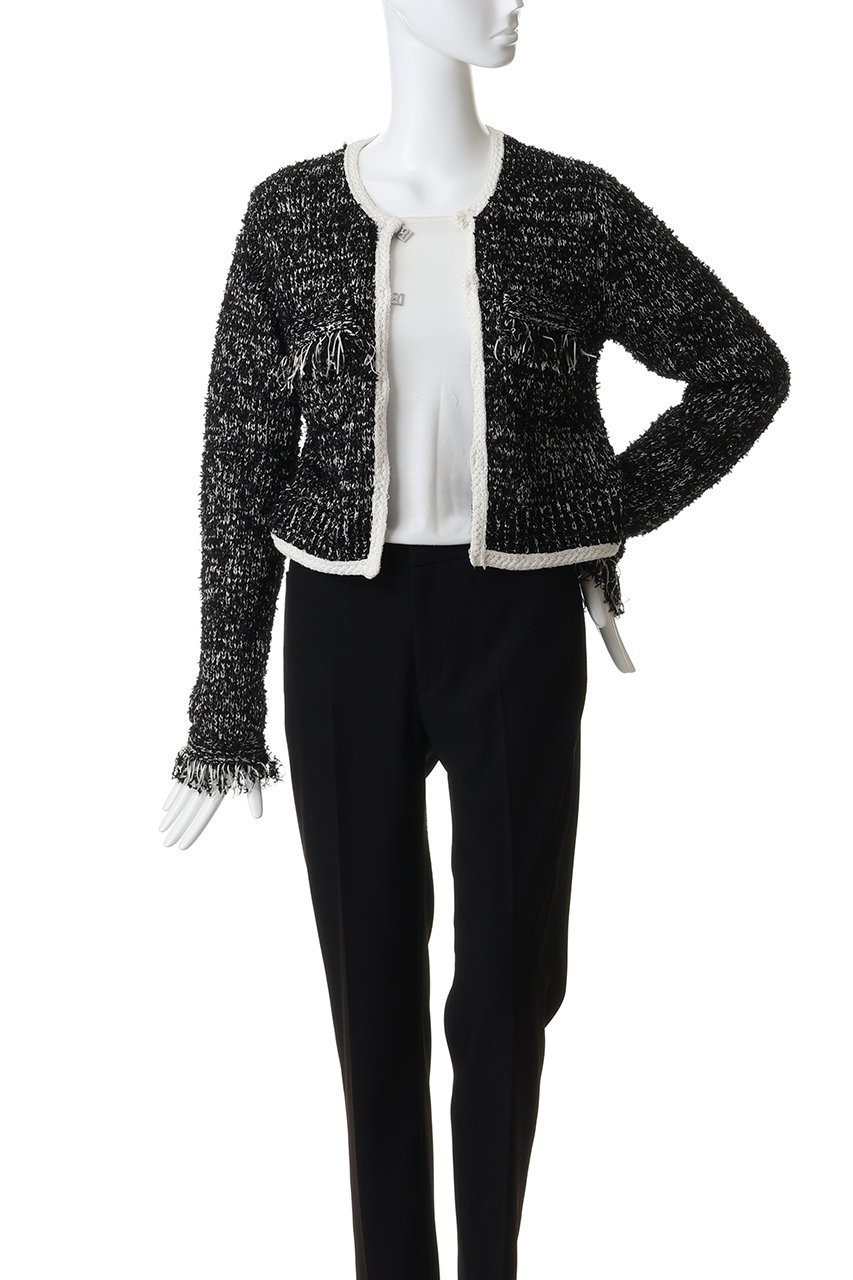 【プランク プロジェクト/PRANK PROJECT】のフロントチャームニットジャケット 人気、トレンドファッション・服の通販 founy(ファニー) 　ファッション　Fashion　レディースファッション　Fashion for Women　アウター　Coat / Outerwear Collection　レディースジャケット・軽アウター　Jackets　コンパクト　Compact, Small Size　ジャケット　Jacket, Outerwear　デニム　Denim, Jeans Material　ハーフ　Half, Half-Length　フロント　Front, Front Design　エレガント 上品　Elegant　other-7|ID: prp329100004902641 ipo3291000000036690661