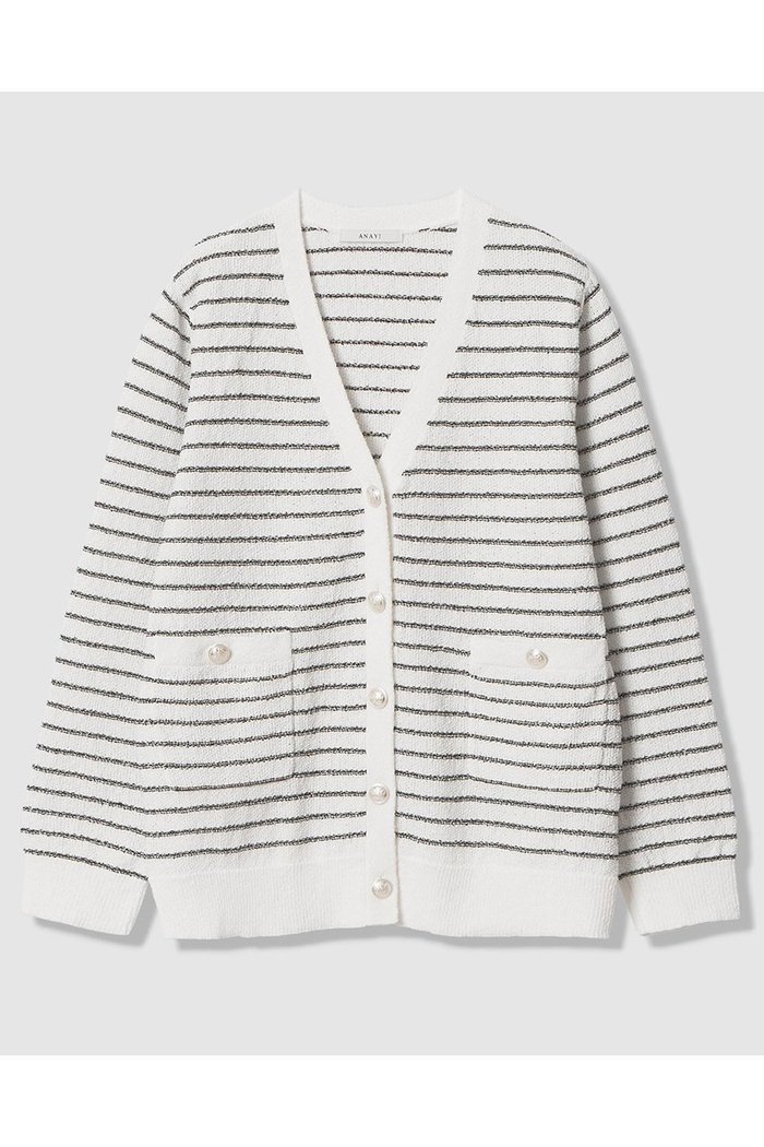 【アナイ/ANAYI】のパウダーボーダーVカーディガン インテリア・キッズ・メンズ・レディースファッション・服の通販 founy(ファニー) https://founy.com/ ファッション Fashion レディースファッション Fashion for Women トップス・カットソー Cut & Sew Tops ニット Knit Tops & Sweaters カーディガン・羽織り Layered Style Cardigans おすすめ Recommended / Our Picks アンサンブル Ensemble Set カーディガン Cardigan, Knitwear キャミソール Camisole, Spaghetti Strap Top シルバー Silver, Metallic Silver パウダー Powder, Soft Tone パステル Pastel, Soft Color ボーダー Border, Stripe ミドル Middle Length, Mid Height リラックス Relax, Relaxed Fit 春 Spring |ID: prp329100004902652 ipo3291000000036690746