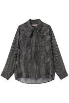 【ルームエイト/Room no.8】のRAYON PRINT リボン シャツ 人気、トレンドファッション・服の通販 founy(ファニー) ファッション Fashion レディースファッション Fashion for Women トップス・カットソー Cut & Sew Tops シャツ・ブラウス・オフィスカジュアル Elegant Blouses & Button-Ups スリーブ Sleeve, Long Sleeve / Short Sleeve タイトスカート Pencil Skirt, Tight Skirt マニッシュ Mannish, Boyish ラグジュアリー Luxury, Elegant リボン Ribbon, Bow ロング Long, Long-Length エレガント 上品 Elegant thumbnail ブロクブラック|ID: prp329100004902661 ipo3291000000036690824