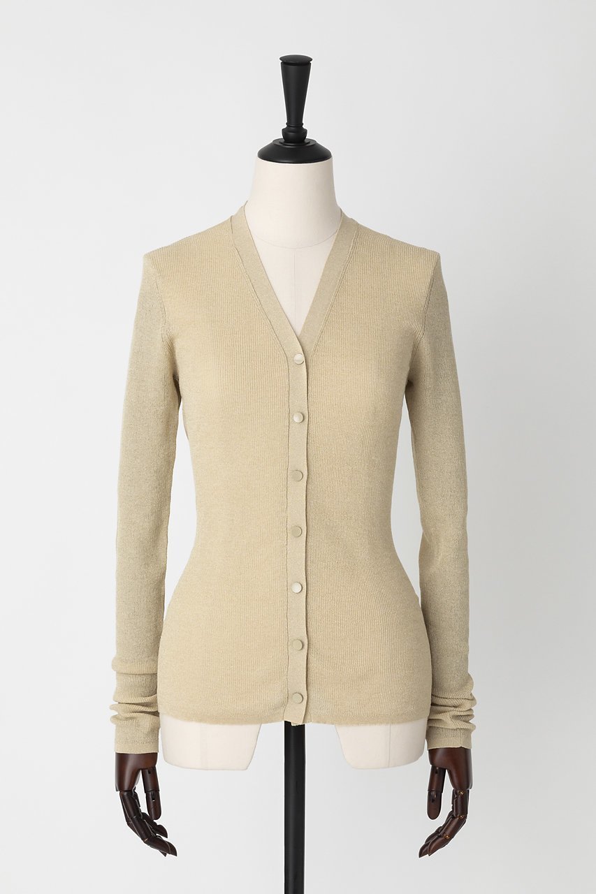 【オーヴィル/EAUVIRE】のVネックカーディガン インテリア・キッズ・メンズ・レディースファッション・服の通販 founy(ファニー) 　ファッション　Fashion　レディースファッション　Fashion for Women　トップス・カットソー　Cut & Sew Tops　ニット　Knit Tops & Sweaters　カーディガン・羽織り　Layered Style Cardigans　Vネックトップス　V-Neck Tops / V-Cut Neckline Shirts　イタリア　Italy　カッティング　Cutting Detail　カーディガン　Cardigan, Knitwear　フィット　Fit, Slim Fit　ライトベージュ|ID: prp329100004902669 ipo3291000000036690892