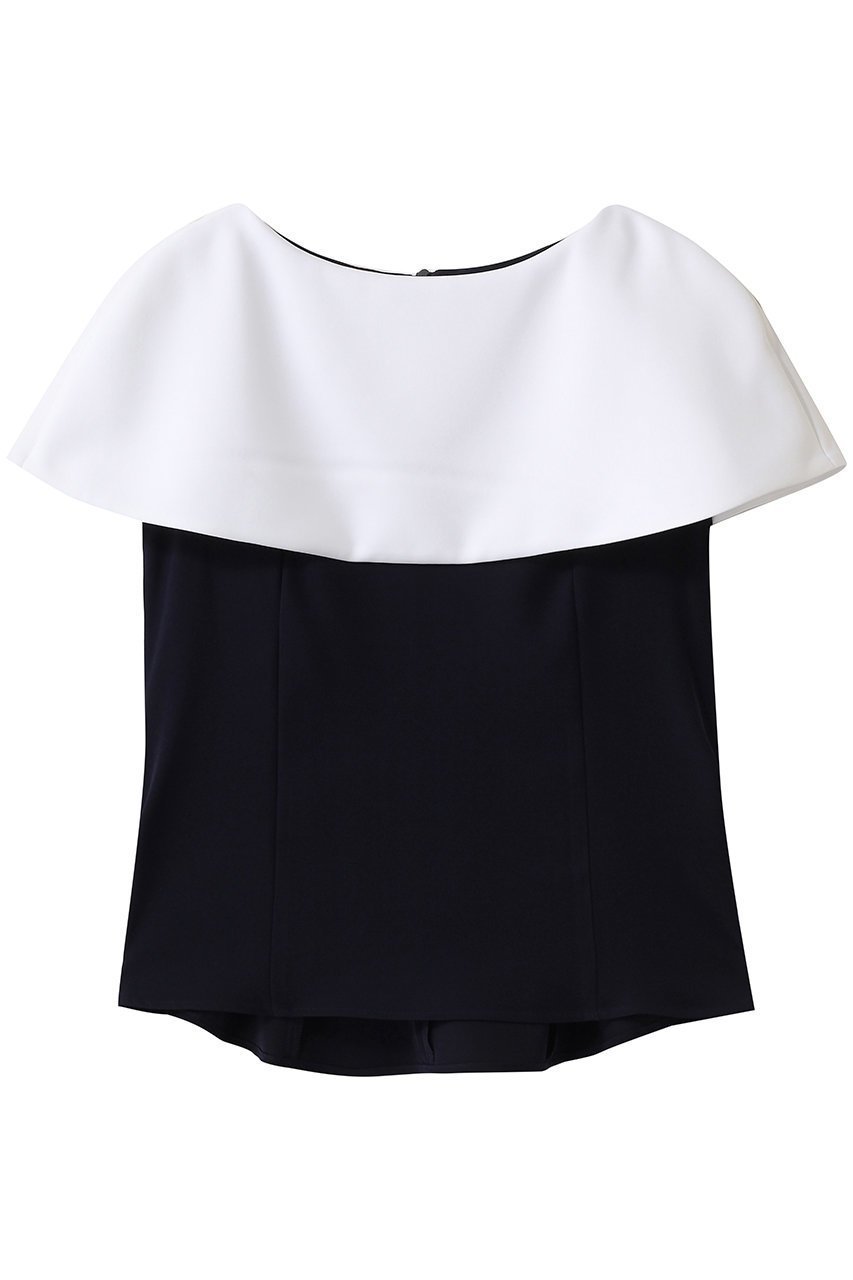 【アミカ/AMICA】のCAPE ツイルトップ インテリア・キッズ・メンズ・レディースファッション・服の通販 founy(ファニー) 　ファッション　Fashion　レディースファッション　Fashion for Women　トップス・カットソー　Cut & Sew Tops　シャツ・ブラウス・オフィスカジュアル　Elegant Blouses & Button-Ups　おすすめ　Recommended / Our Picks　カーディガン　Cardigan, Knitwear　ショート　Short, Short Length　スリーブ　Sleeve, Long Sleeve / Short Sleeve　パターン　Pattern, Design Print　ビジネス 仕事 通勤　Business / Work / Commuting　ネイビー|ID: prp329100004902673 ipo3291000000036690930
