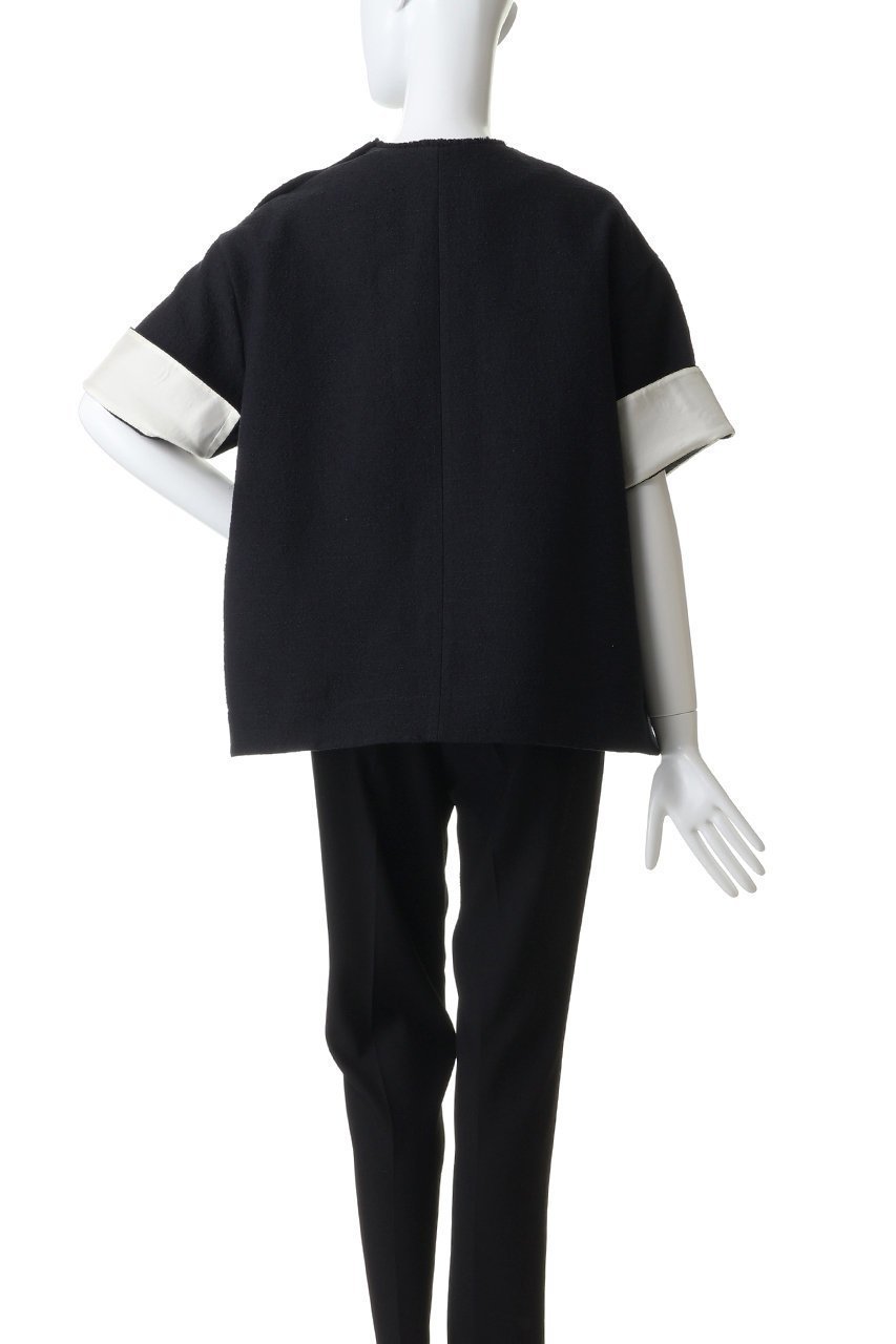 【エブール/ebure】のブークレツイード Tブラウス 人気、トレンドファッション・服の通販 founy(ファニー) 　ファッション　Fashion　レディースファッション　Fashion for Women　トップス・カットソー　Cut & Sew Tops　シャツ・ブラウス・オフィスカジュアル　Elegant Blouses & Button-Ups　ショート　Short, Short Length　ジャカード／ジャガード　Jacquard, Woven Pattern　スリット　Slit, Slit Detail　スリーブ　Sleeve, Long Sleeve / Short Sleeve　セットアップ　Set-Up, Coordinated Outfit　ツイード　Twill, Twill Weave　デニム　Denim, Jeans Material　エレガント 上品　Elegant　other-4|ID: prp329100004902681 ipo3291000000036691010