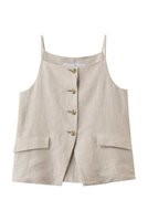 【ティッカ/TICCA】のリネンキャミソールベスト 人気、トレンドファッション・服の通販 founy(ファニー) ファッション Fashion レディースファッション Fashion for Women アウター Coat / Outerwear Collection レディースジャケット・軽アウター Jackets キャミソール Camisole, Spaghetti Strap Top ジャケット Jacket, Outerwear ベスト Vest, Waistcoat モダン Modern, Contemporary リネン Linen, Linen Fabric エレガント 上品 Elegant |ID:prp329100004902686