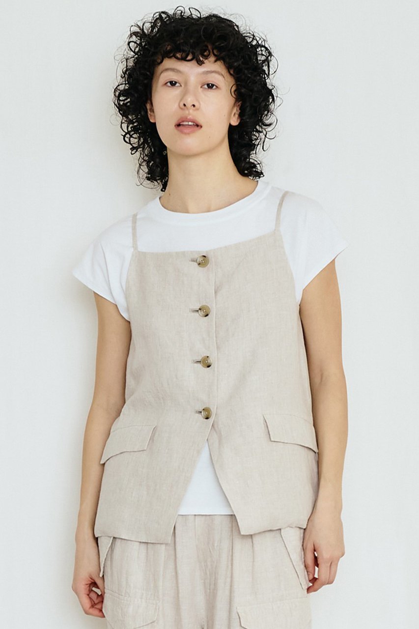 【ティッカ/TICCA】のリネンキャミソールベスト 人気、トレンドファッション・服の通販 founy(ファニー) 　ファッション　Fashion　レディースファッション　Fashion for Women　アウター　Coat / Outerwear Collection　レディースジャケット・軽アウター　Jackets　キャミソール　Camisole, Spaghetti Strap Top　ジャケット　Jacket, Outerwear　ベスト　Vest, Waistcoat　モダン　Modern, Contemporary　リネン　Linen, Linen Fabric　エレガント 上品　Elegant　other-7|ID: prp329100004902686 ipo3291000000036691063