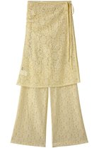 【メゾンスペシャル/MAISON SPECIAL】のSide Gathered Wrap Lace Skirt Pants/サイドギャザーラップレーススカートパンツ YEL(イエロー)|ID: prp329100004902710 ipo3291000000036691265