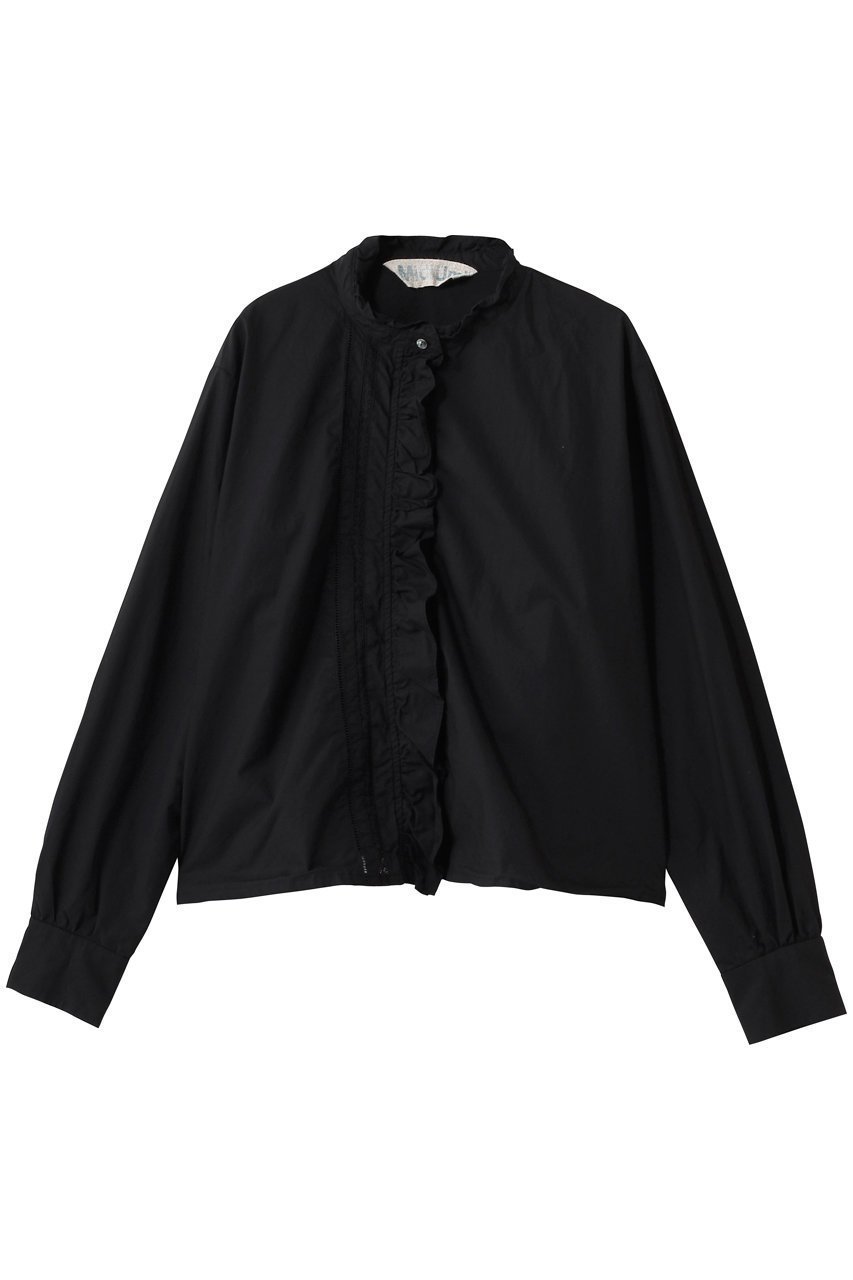 【ミディウミ/MidiUmi】のfront frill lace shirt シャツ インテリア・キッズ・メンズ・レディースファッション・服の通販 founy(ファニー) 　ファッション　Fashion　レディースファッション　Fashion for Women　トップス・カットソー　Cut & Sew Tops　シャツ・ブラウス・オフィスカジュアル　Elegant Blouses & Button-Ups　アシンメトリー　Asymmetrical Style　ジャケット　Jacket, Outerwear　スリーブ　Sleeve, Long Sleeve / Short Sleeve　ボックス　Boxy, Box Shape　レース　Lace, Lace Fabric　ロング　Long, Long-Length　black|ID: prp329100004902711 ipo3291000000036691273